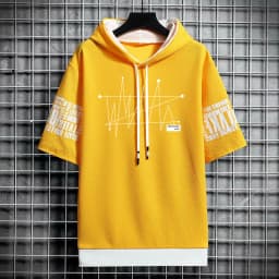 T Shirt for Men Clothing Oversized Streetwear Hoodies Korea 반팔티 Casual Hat T-shirt Print Graphic Tshirt Anime Sports Gym Hoodie