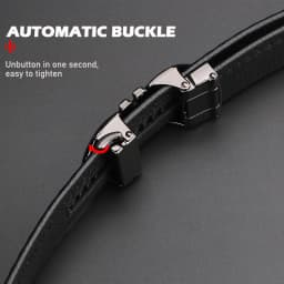 Ratchet Belt For Men - Top Grain Leather Cowhide Men's Belt 1 3/ 8" For Dress Pants - Adjustable Belt, Father's Day Gift