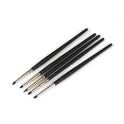 5pcs Art Silicone Brush Diy Nail Tools Color Shapers Paint Brushes Clay Sculpture Shaping Modeling Rubber Tip Artists Supplies
