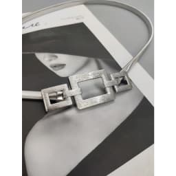 1pc Silver Elastic Metal Waist Chain Belt For Women, Suitable For Daily Wear With Dresses And Coats