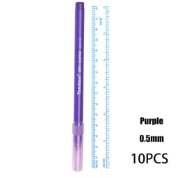 10Pcs Skin Marker Pen Kits Sterilized Package With Ruler Eyelash Extension Tool For Tattoo Piercing Scribe Skin Marker Pen
