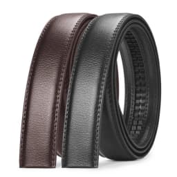 Men No Buckle 3.5cm Wide 130 140 150 160 170 cm Large Plus Size Belt Straps No Buckle for Automatic Buckle Genuine Leather Belts