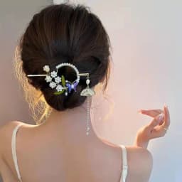 Chinese Style New Headwear Floral Hair Sticks for Women Tassel Hairpin Modern Hanfu Style Hair Clip Female Hair Accessories