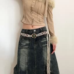 New Butterfly Tassel Waist Chain Y2K Trendy Bohemian Belt Summer Beach Accessories Vintage Flower Bohemian Belt