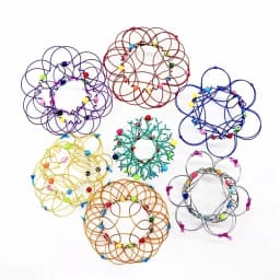 Educational Fidget Toys For Kids And Adults - Mandala Decompression Flower Basket & Steel Ring Sensory Halloween Christmas Gift