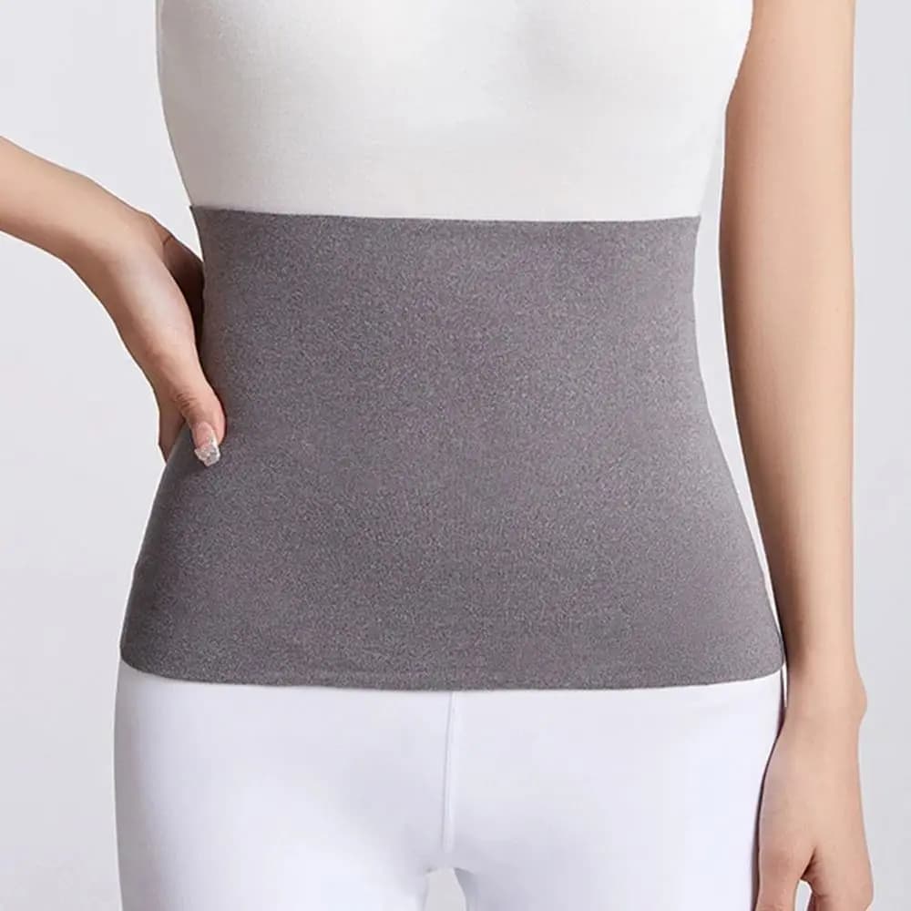 Cotton Polyester Thermal Waist Support Elastic Thicken Winter Cummerbund Fleece Cold Protection Abdomen Back Warmer Unisex