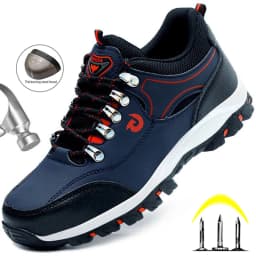 Steel Toe Shoes Men Work Safety Boots Sneakers Male Constrcution Puncture-Proof Work Safety Shoes Man Security Boots Work Shoes