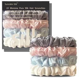 100% Natural Silk Solid Color Hair Ties High Quality Hair Scrunchies Women Big Hairbands Hair Accessories Width 2CM