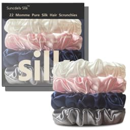 100% Natural Silk Solid Color Hair Ties High Quality Hair Scrunchies Women Big Hairbands Hair Accessories Width 2CM