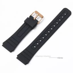 18mm Silicone Rubber Strap for Casio W800H W800H A158/168 AE1200/1300 SGW400 F91W F84 F105/108 Soft Black Watchband Bracelet