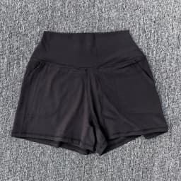 Solid Color Women's Sports Yoga Shorts Women's Casual Sports Shorts Hip Lifting Fitness Shorts, High Waisted Pocket Shorts