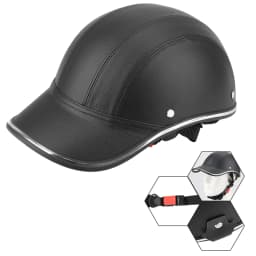 Baseball Cap Style Safety Hard Hat For Cafe Racer Chopper Scooter Motorcycle Half Helmet