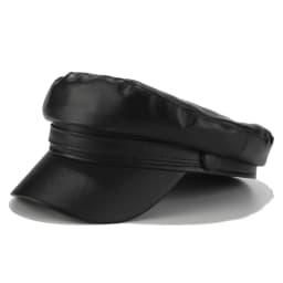 Fashion PU Leather Beret Vintage England Flat Newsboy Caps Outdoor Casual Army Cap