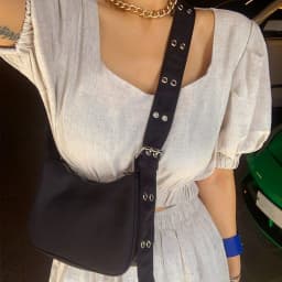 Trendy Crossbody Bags Double-breasted Adjustable Strap Black Women's Chest Bag Harajuku Students Zipper Satchel Shoulder Bag