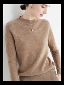AOSSVIAO 2026 Autumn Winter Solid Mock-neck Pullover Sweater For Women Casual Knitwear Female Clothing Basic Soft Tops