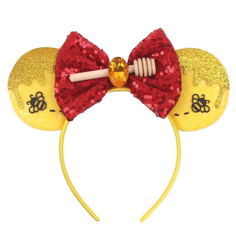 Winnie the Pooh Mouse Ears Headband Hot Cartoon Character Mickey Mouse Hairband Girls Cosplay Party New Kids Hair Accessories