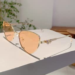 KAMMPT Vintage Cat Eye Sunglasses Women 2024 New Retro Stylish Gradient Shades Trendy Fashion Brand Designer Pink Sun Glasses