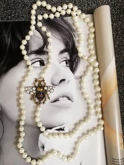 Luxury Handmade Elastic Pearl Bee Bracelet Bangle Jewelry For Women Party Gift