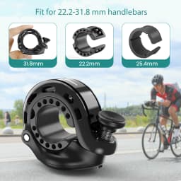 Toptrek Bicycle Bell With AirTag Holder Anti-Theft Waterproof Bike Handlebar Horn 110dB Outdoor MTB Road Bike Accessory Scooter