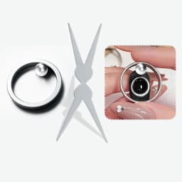 Hollow Cat Eye Nail Art Magnet Black Hole Shape Cat Eye Nail Art Effect Circular Magnet for DIY Magnetic Gel Manicure Tools