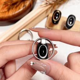 Hollow Cat Eye Nail Art Magnet Black Hole Shape Cat Eye Nail Art Effect Circular Magnet for DIY Magnetic Gel Manicure Tools