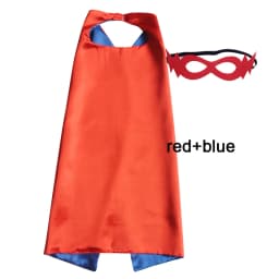 Superhero Capes with Mask REVERSIBLE Two Colored Child Cape Birthday Party Favor Satin Solid Capes Boys Girls Satin Capes