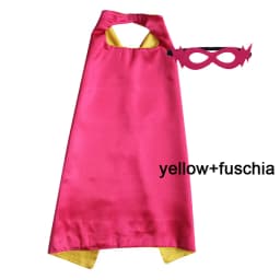 Superhero Capes with Mask REVERSIBLE Two Colored Child Cape Birthday Party Favor Satin Solid Capes Boys Girls Satin Capes
