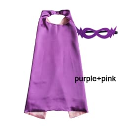 Superhero Capes with Mask REVERSIBLE Two Colored Child Cape Birthday Party Favor Satin Solid Capes Boys Girls Satin Capes