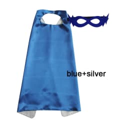 Superhero Capes with Mask REVERSIBLE Two Colored Child Cape Birthday Party Favor Satin Solid Capes Boys Girls Satin Capes