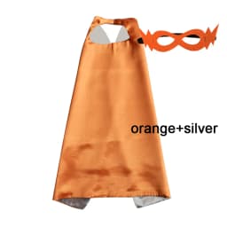 Superhero Capes with Mask REVERSIBLE Two Colored Child Cape Birthday Party Favor Satin Solid Capes Boys Girls Satin Capes