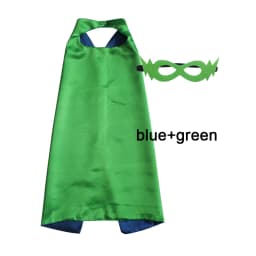 Superhero Capes with Mask REVERSIBLE Two Colored Child Cape Birthday Party Favor Satin Solid Capes Boys Girls Satin Capes