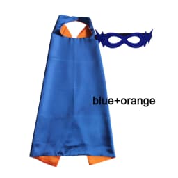 Superhero Capes with Mask REVERSIBLE Two Colored Child Cape Birthday Party Favor Satin Solid Capes Boys Girls Satin Capes