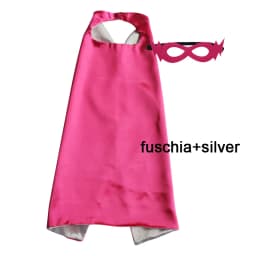 Superhero Capes with Mask REVERSIBLE Two Colored Child Cape Birthday Party Favor Satin Solid Capes Boys Girls Satin Capes