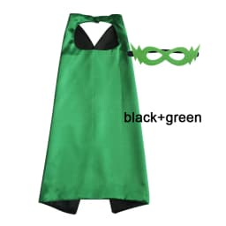 Superhero Capes with Mask REVERSIBLE Two Colored Child Cape Birthday Party Favor Satin Solid Capes Boys Girls Satin Capes