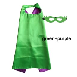 Superhero Capes with Mask REVERSIBLE Two Colored Child Cape Birthday Party Favor Satin Solid Capes Boys Girls Satin Capes