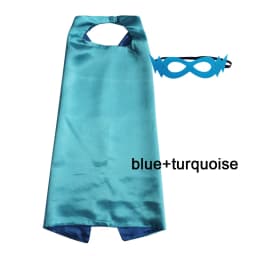 Superhero Capes with Mask REVERSIBLE Two Colored Child Cape Birthday Party Favor Satin Solid Capes Boys Girls Satin Capes