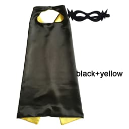 Superhero Capes with Mask REVERSIBLE Two Colored Child Cape Birthday Party Favor Satin Solid Capes Boys Girls Satin Capes