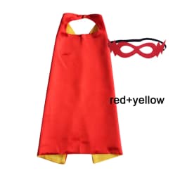 Superhero Capes with Mask REVERSIBLE Two Colored Child Cape Birthday Party Favor Satin Solid Capes Boys Girls Satin Capes