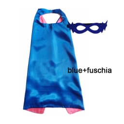 Superhero Capes with Mask REVERSIBLE Two Colored Child Cape Birthday Party Favor Satin Solid Capes Boys Girls Satin Capes
