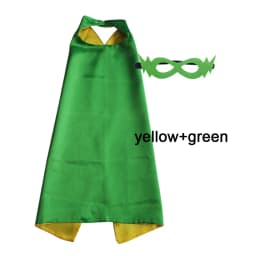 Superhero Capes with Mask REVERSIBLE Two Colored Child Cape Birthday Party Favor Satin Solid Capes Boys Girls Satin Capes