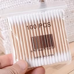 100/500/1000/2000 Count Cotton Swabs - Bamboo Sticks Cotton Swabs For Ears - Double Round Thick Cotton Buds Suitable For Makeup