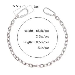 Punk Waist Belt Silver Trousers Chain for Men Jeans Belt Chain for Pants Cool Metal Rock Chain Hiphop Summer Jewelry Man