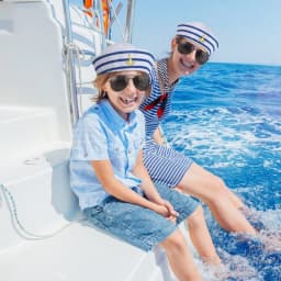 Excellent Decoration for Adult Yacht Blue and White Striped Sailor Captain Hat 3D Embroidered Sailor Hat Party Dance Costume