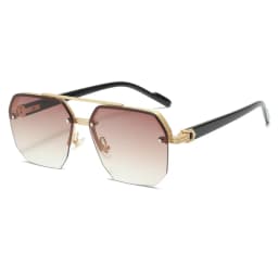 New Fashion Sunglasses Cool Men Vintage Brand Design Metal Square Sun Glasses Women Shades UV400 Oculos De Sol