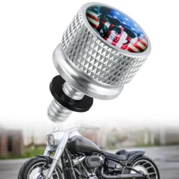 Black Motorcycle Rear Seat Bolt Fender Bolt Screw 1/4"-20 Thread For Harley Sportster Dyna Softail Street Glide 1996-2015