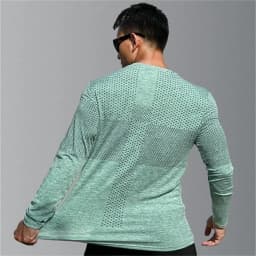 Men's Sport Long Sleeve Tops Quick Dry Fitness T-Shirts Bodybuilding Gym Tees Casual Skinny Elastic Breathability Men Sportswear