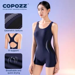 COPOZZ New Sleeveless Swimsuit Women One Piece Rash Guard Surf Bodysuit Female Swimwear Girl Monokini Bath Swimming Wear UPF 50+