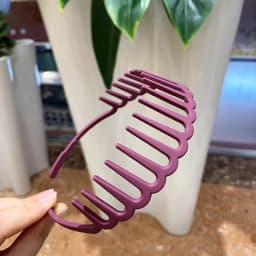 Wave Headband Hairbands Brown Resin Wave Toothed Headband Thin Non-slip Women Makkeup Hair Comb Zigzag Band Notched Headband