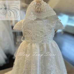 A Line Baby Doopjurken Glitter Kralen Pailletten Meisje Doop Kant Peuter Verjaardag Kinderen Eerste Communie Jurken