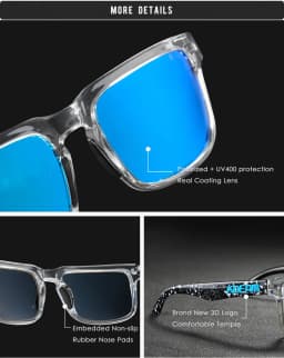 2025 Kdeam New Polarized Sunglasses for Men Women Fashion Unisex Brand Trendy Outdoor Eyewear For Couple Red Lens
